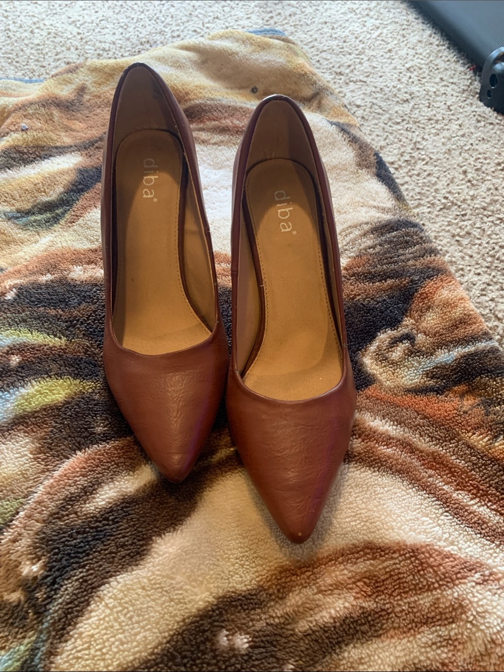 Diba Pointed Toe High Heels in Brown